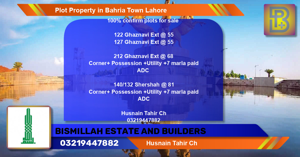 Residential Plot for Sale in Bahria Town, Lahore - (BP-57552)