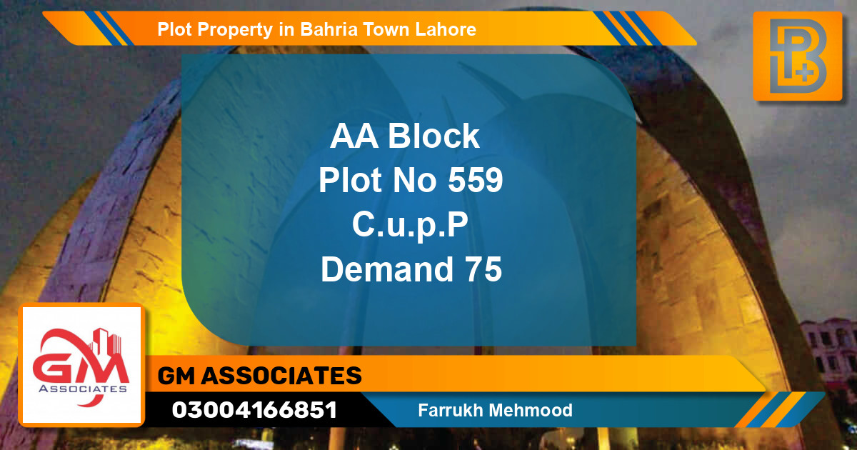 Residential Plot for Sale in Bahria Town, Lahore - (BP-57553)