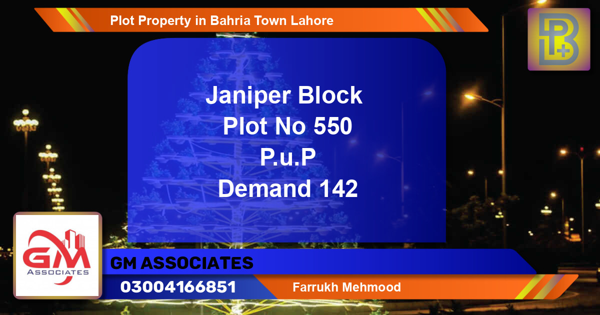 Residential Plot for Sale in Bahria Town, Lahore - (BP-57560)