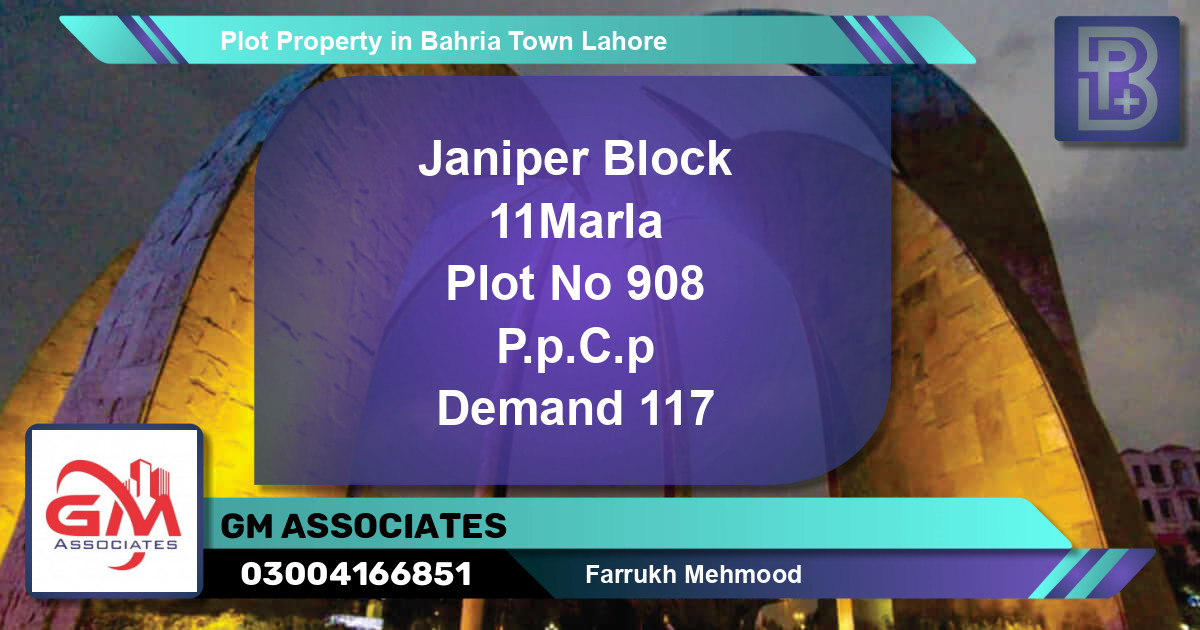 Residential Plot for Sale in Bahria Town, Lahore - (BP-57567)