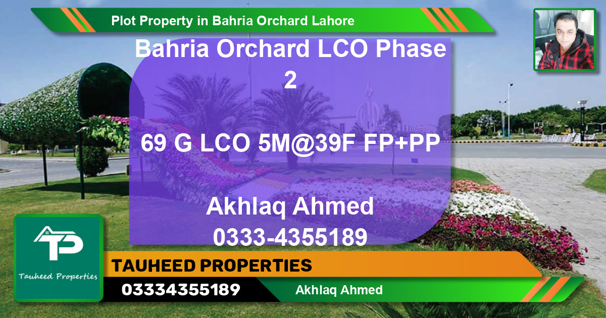 Residential Plot for Sale in Bahria Orchard, Lahore - (BP-57631)