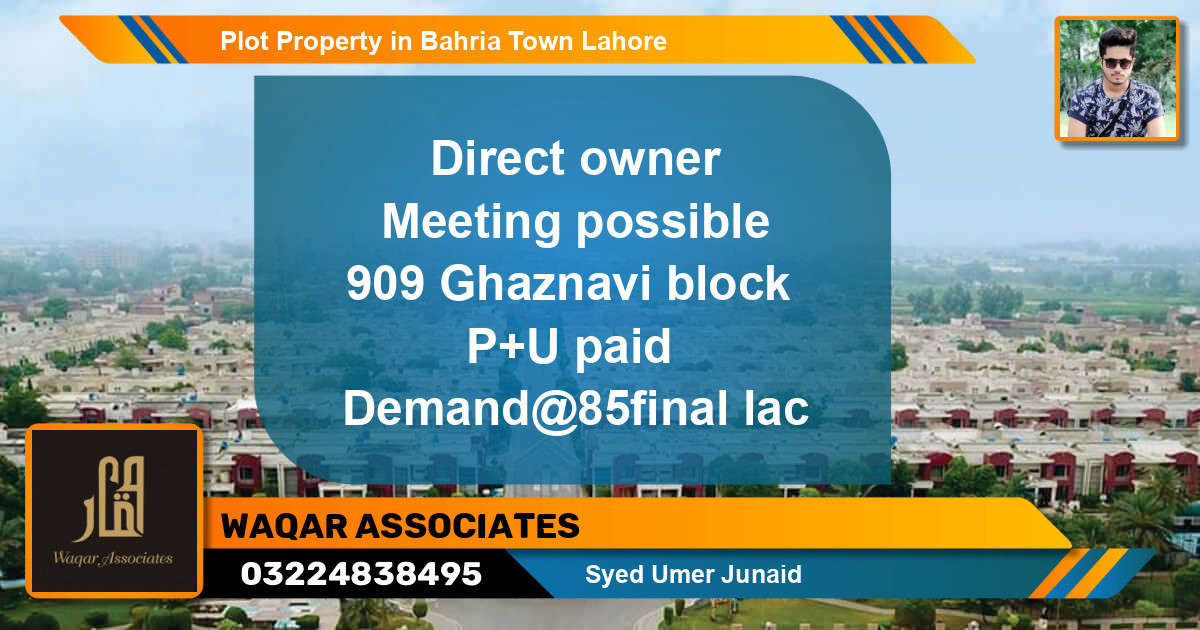 Residential Plot for Sale in Bahria Town, Lahore - (BP-57642)