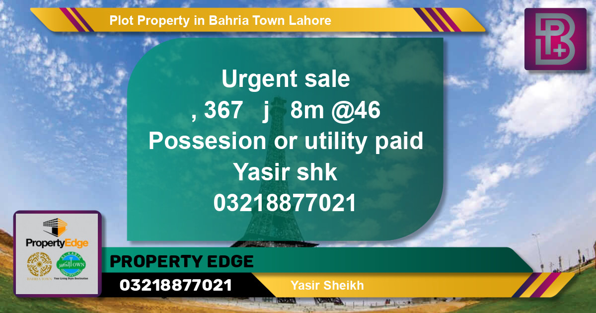 Residential Plot for Sale in Bahria Town, Lahore - (BP-57667)