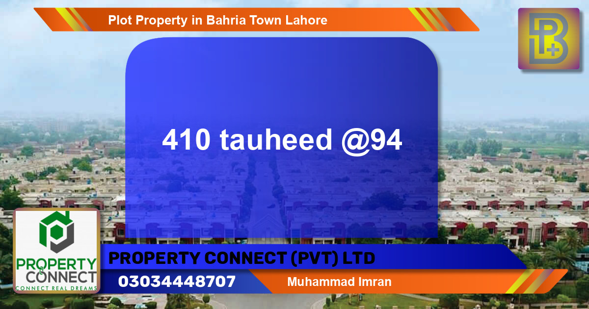 Residential Plot for Sale in Bahria Town, Lahore - (BP-57702)