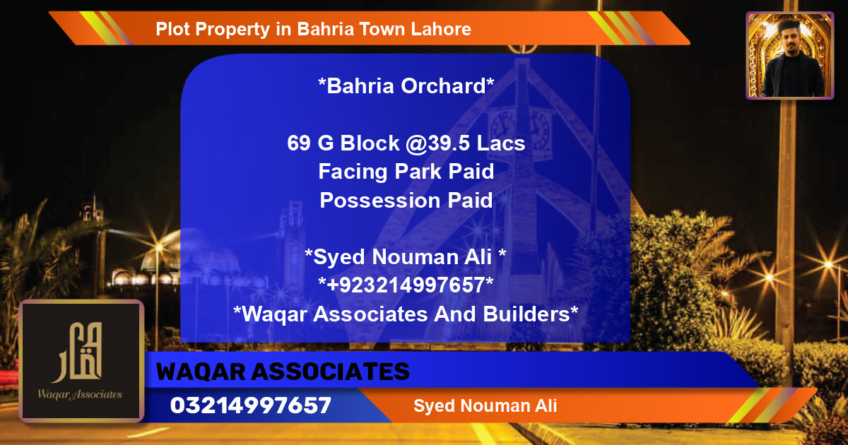 Residential Plot for Sale in Bahria Town, Lahore - (BP-57711)