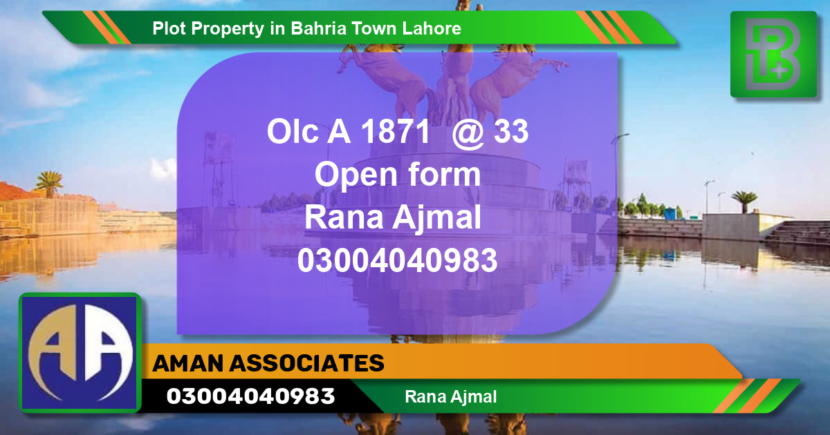 Residential Plot for Sale in Bahria Town, Lahore - (BP-57712)