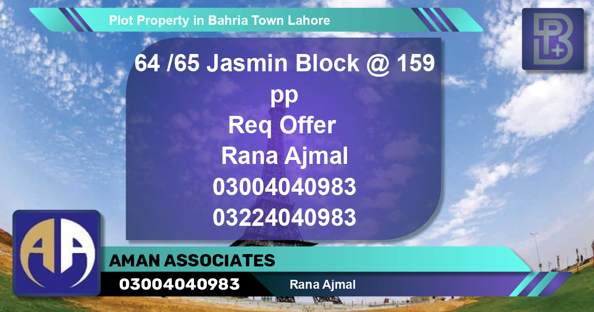 Residential Plot for Sale in Bahria Town, Lahore - (BP-57751)
