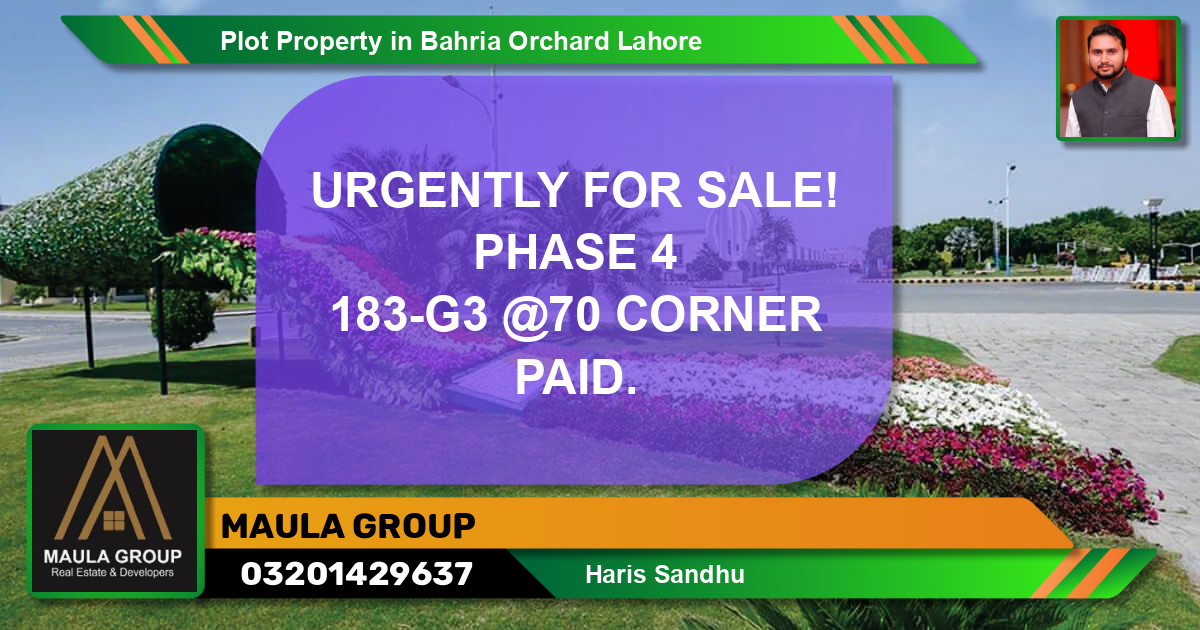 Residential Plot for Sale in Bahria Orchard, Lahore - (BP-57760)