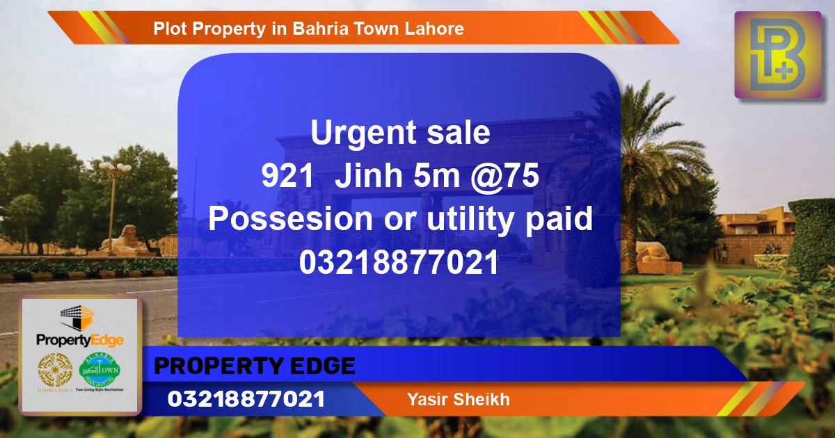 Residential Plot for Sale in Bahria Town, Lahore - (BP-57814)
