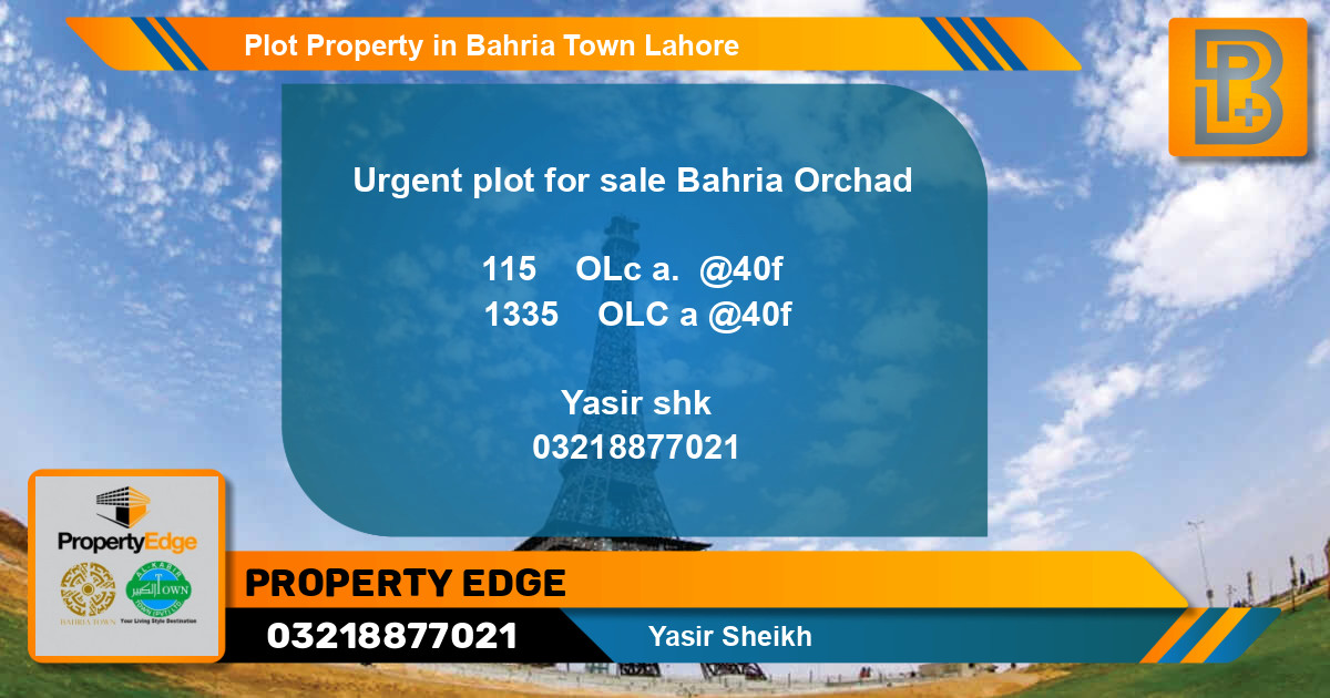 Residential Plot for Sale in Bahria Town, Lahore - (BP-57832)