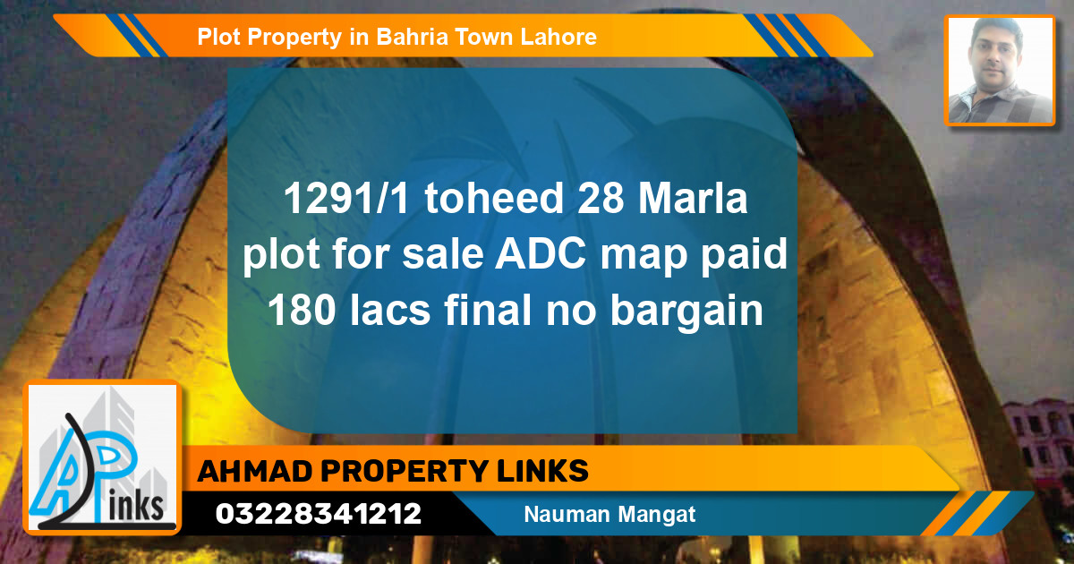 Residential Plot for Sale in Bahria Town, Lahore - (BP-57856)