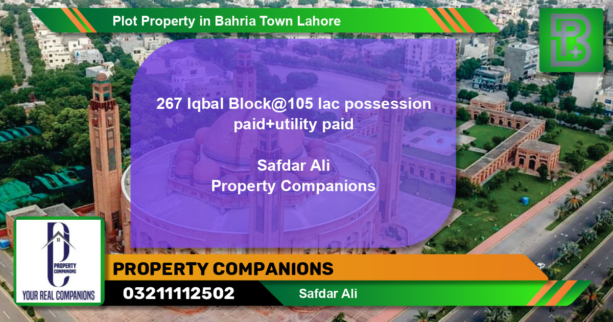 Residential Plot for Sale in Bahria Town, Lahore - (BP-57897)
