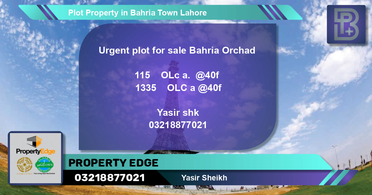 Residential Plot for Sale in Bahria Town, Lahore - (BP-57898)