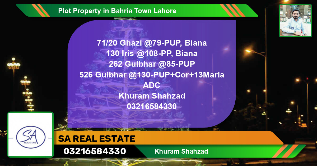 Residential Plot for Sale in Bahria Town, Lahore - (BP-57924)