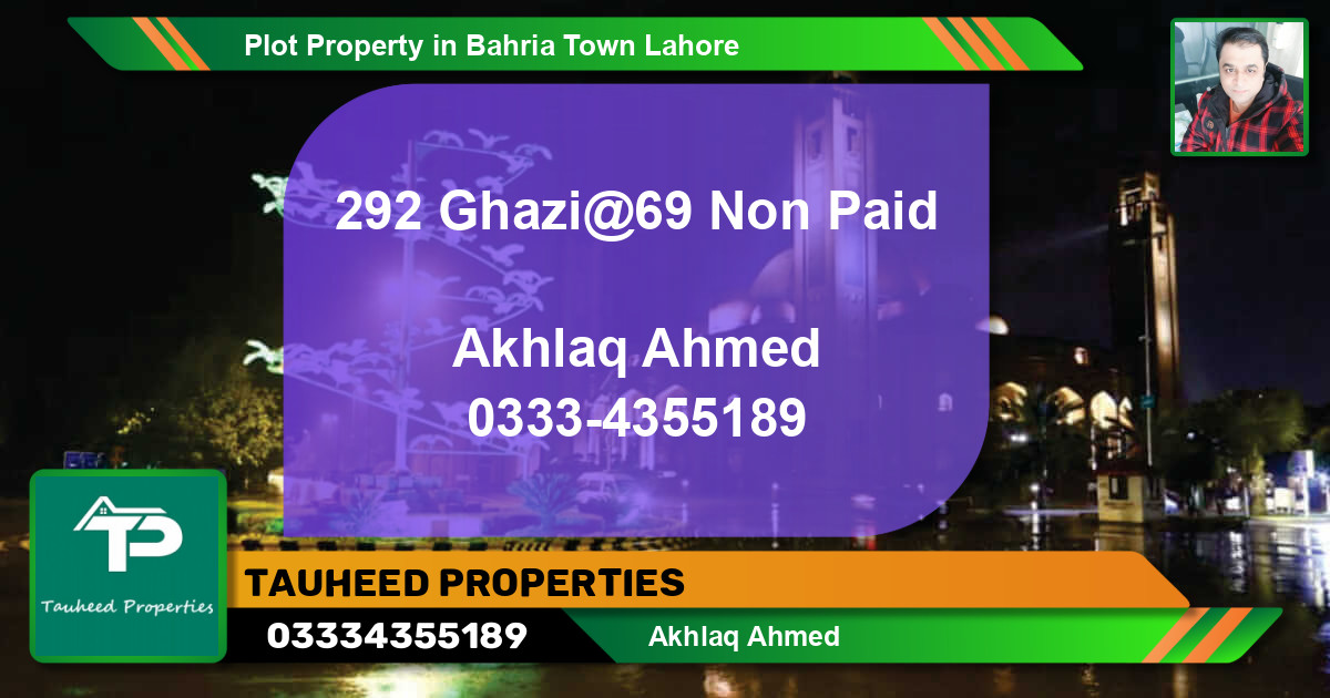 Residential Plot for Sale in Bahria Town, Lahore - (BP-57931)