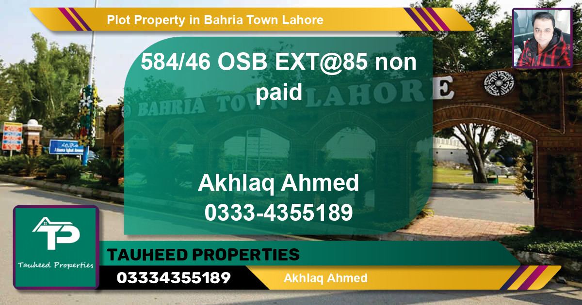 Residential Plot for Sale in Bahria Town, Lahore - (BP-57933)