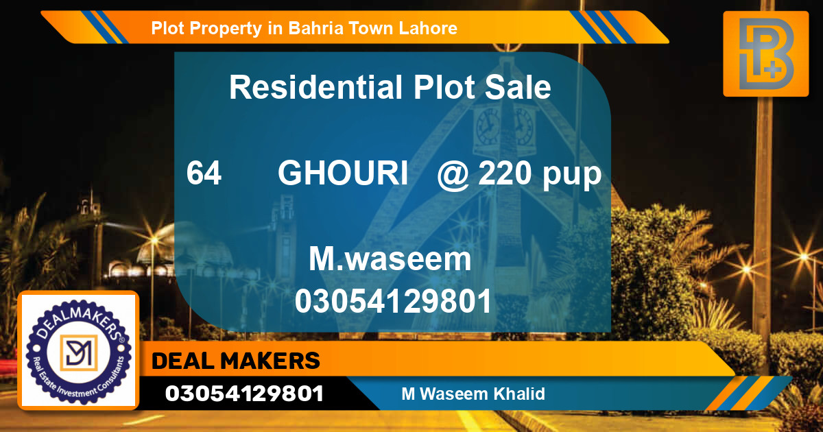 Residential Plot for Sale in Bahria Town, Lahore - (BP-57937)