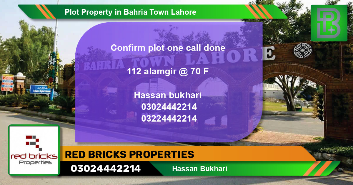 Residential Plot for Sale in Bahria Town, Lahore - (BP-57952)