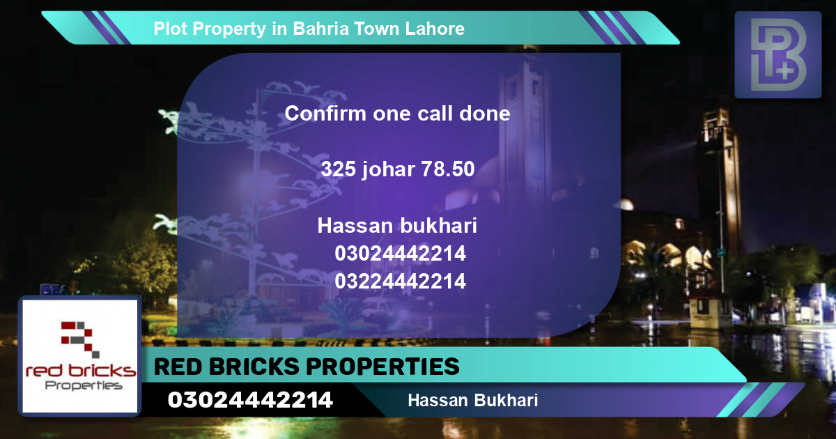 Residential Plot for Sale in Bahria Town, Lahore - (BP-57953)