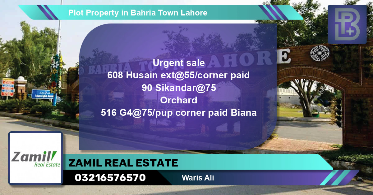 Residential Plot for Sale in Bahria Town, Lahore - (BP-57973)