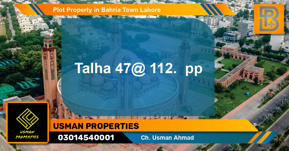 Residential Plot for Sale in Bahria Town, Lahore - (BP-57975)