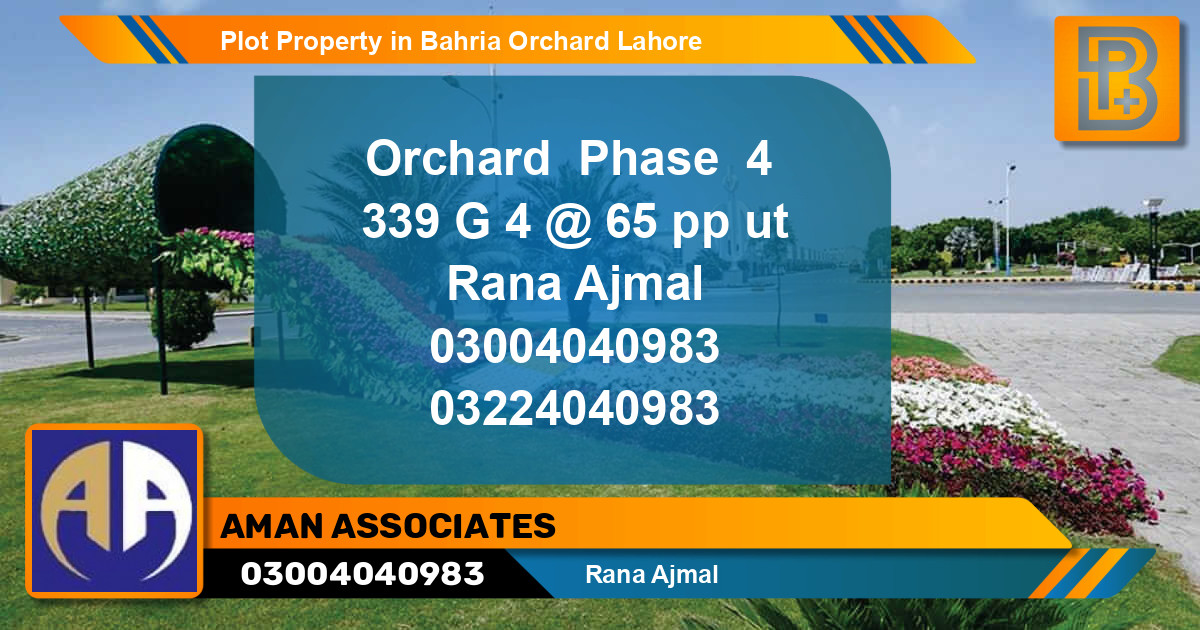 Residential Plot for Sale in Bahria Orchard, Lahore - (BP-57988)
