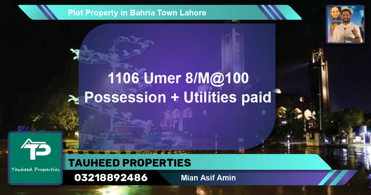 Residential Plot for Sale in Bahria Town, Lahore - (BP-57990)