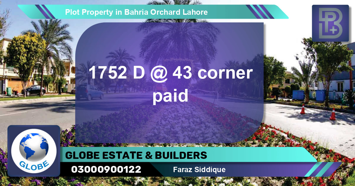 Residential Plot for Sale in Bahria Orchard, Lahore - (BP-57999)