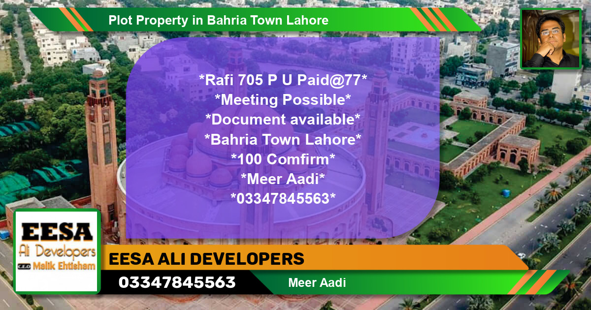 Residential Plot for Sale in Bahria Town, Lahore - (BP-58043)