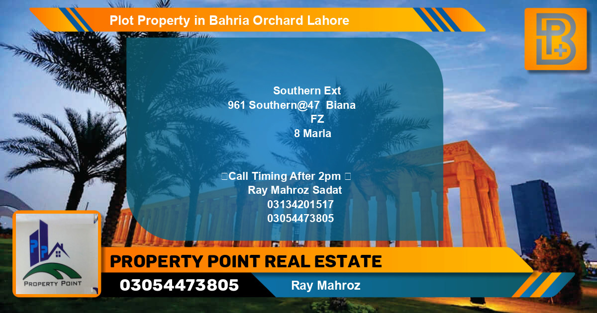Residential Plot for Sale in Bahria Orchard, Lahore - (BP-58051)