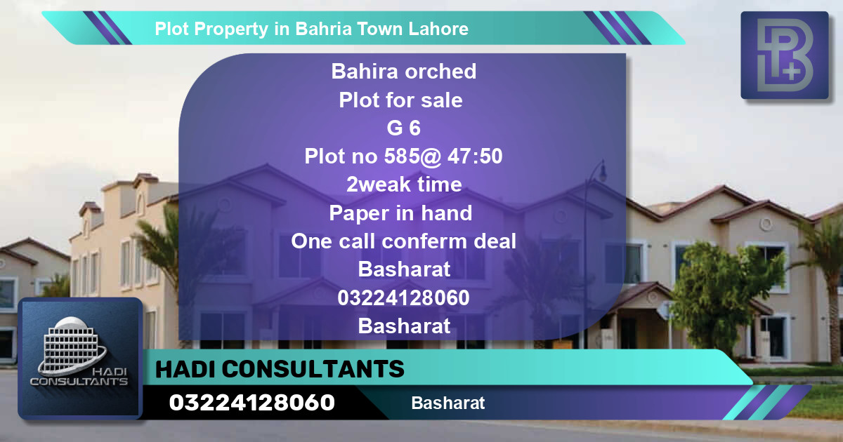Residential Plot for Sale in Bahria Town, Lahore - (BP-58054)