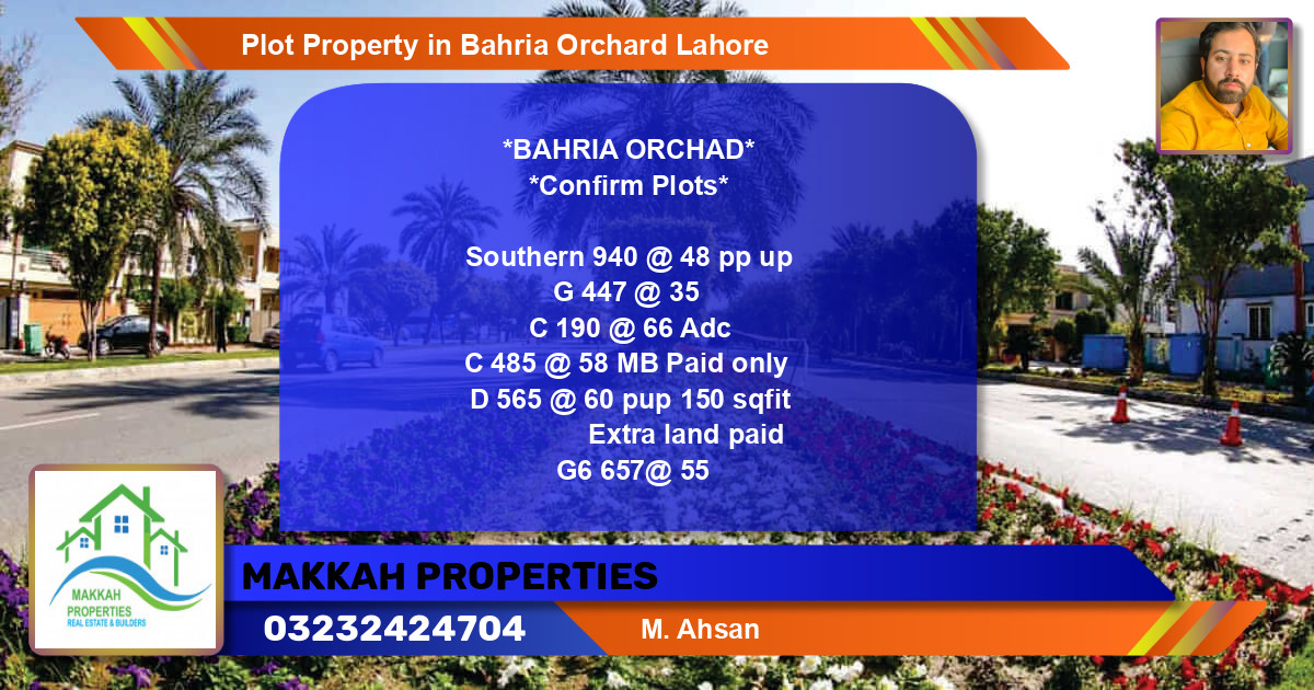 Residential Plot for Sale in Bahria Orchard, Lahore - (BP-58055)