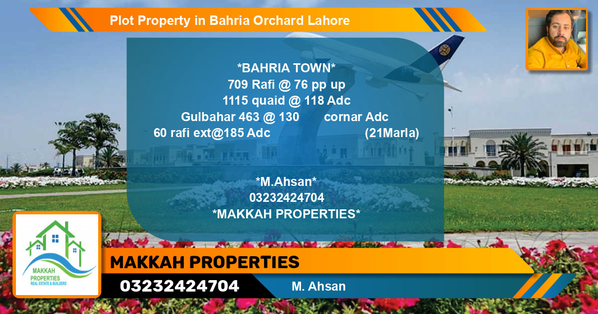 Residential Plot for Sale in Bahria Orchard, Lahore - (BP-58056)
