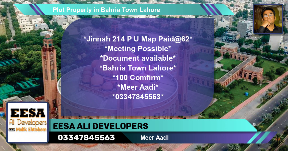 Residential Plot for Sale in Bahria Town, Lahore - (BP-58059)