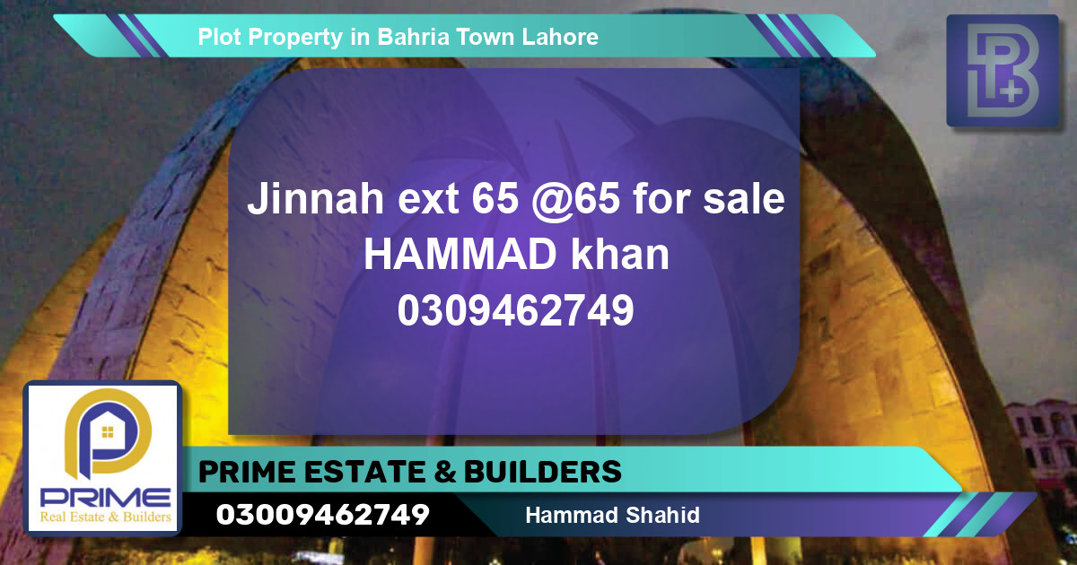 Residential Plot for Sale in Bahria Town, Lahore - (BP-58087)