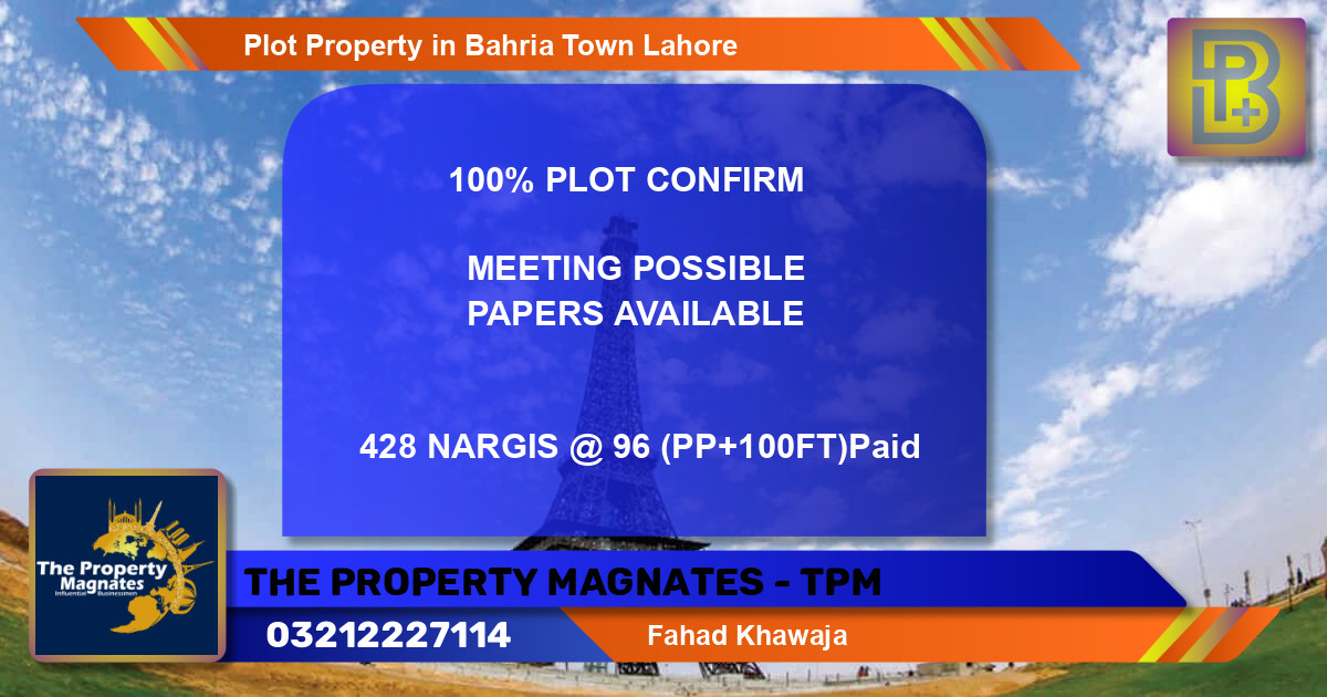 Residential Plot for Sale in Bahria Town, Lahore - (BP-58088)