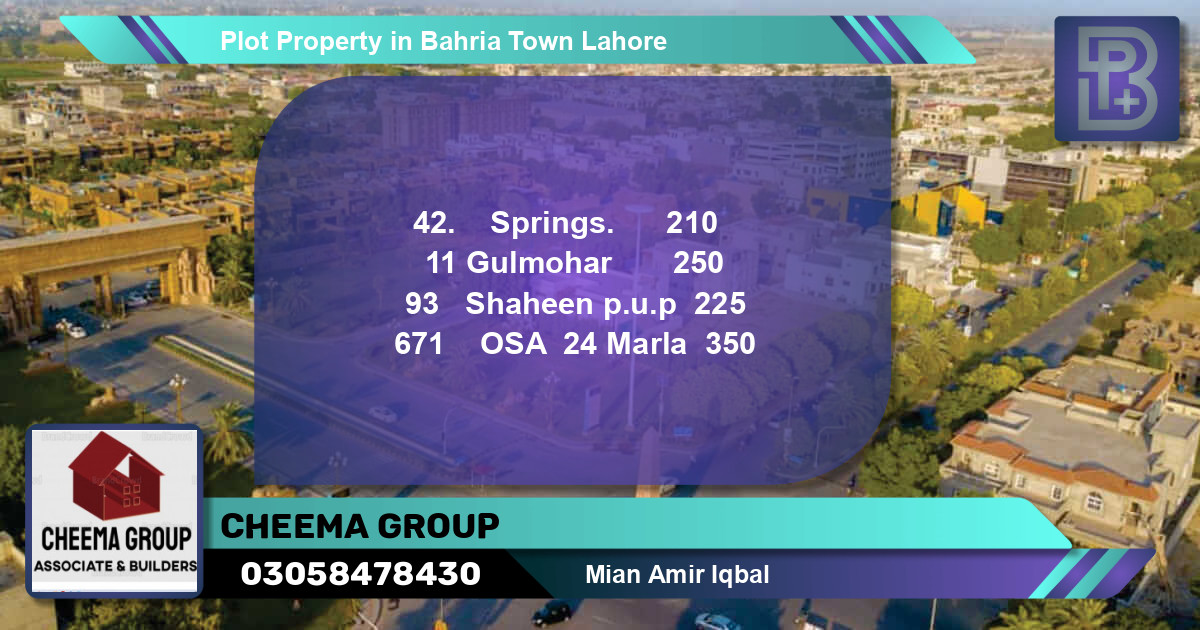 Residential Plot for Sale in Bahria Town, Lahore - (BP-58114)