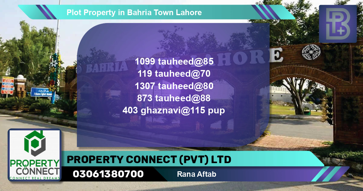 Residential Plot for Sale in Bahria Town, Lahore - (BP-58125)