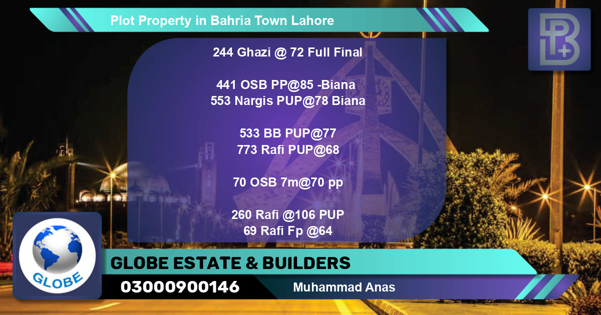 Residential Plot for Sale in Bahria Town, Lahore - (BP-58131)