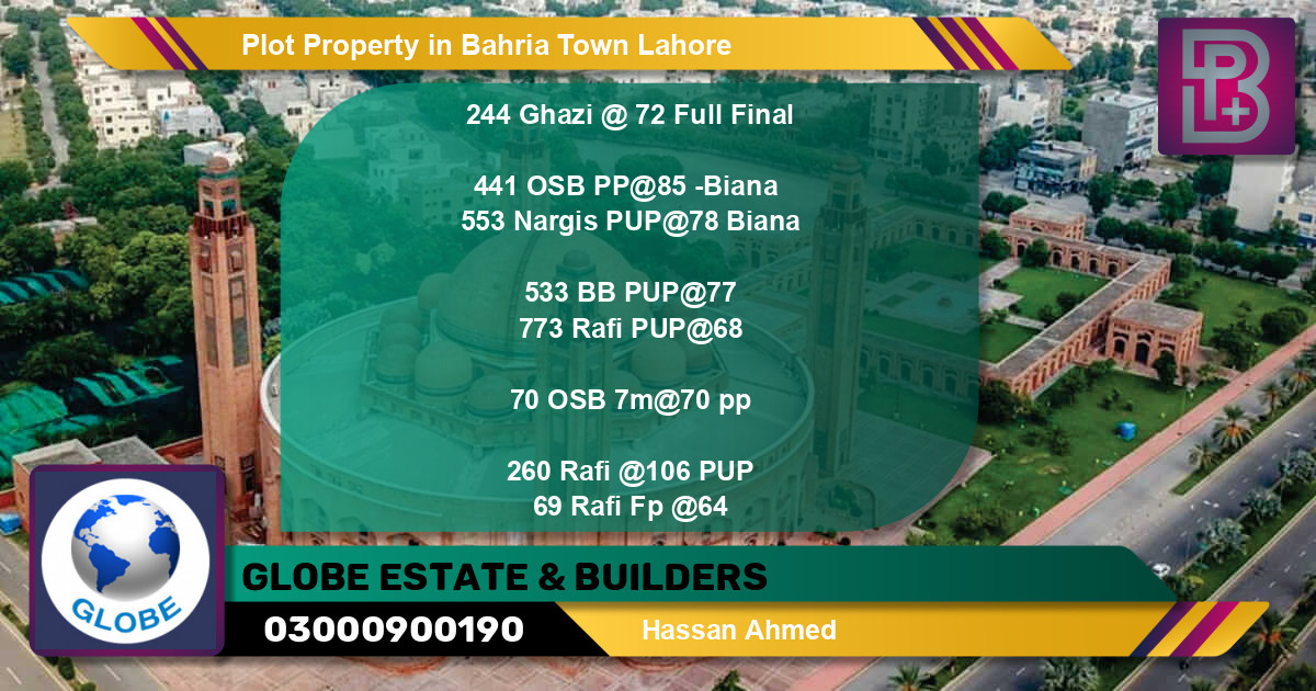 Residential Plot for Sale in Bahria Town, Lahore - (BP-58138)