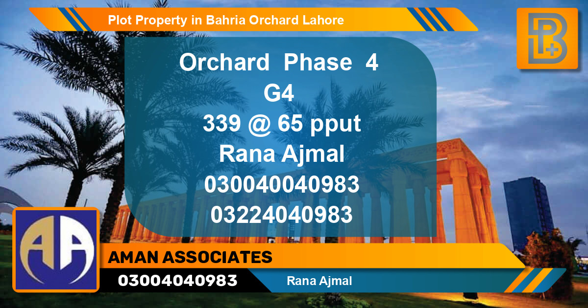Residential Plot for Sale in Bahria Orchard, Lahore - (BP-58140)