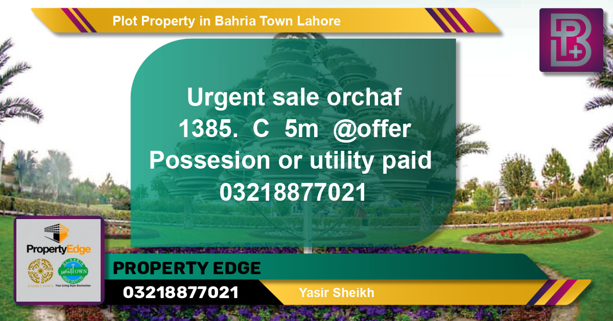 Residential Plot for Sale in Bahria Town, Lahore - (BP-58158)