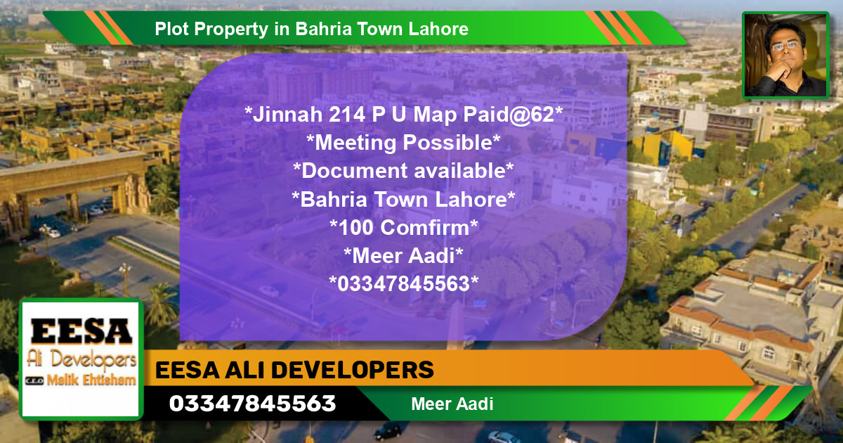 Residential Plot for Sale in Bahria Town, Lahore - (BP-58176)