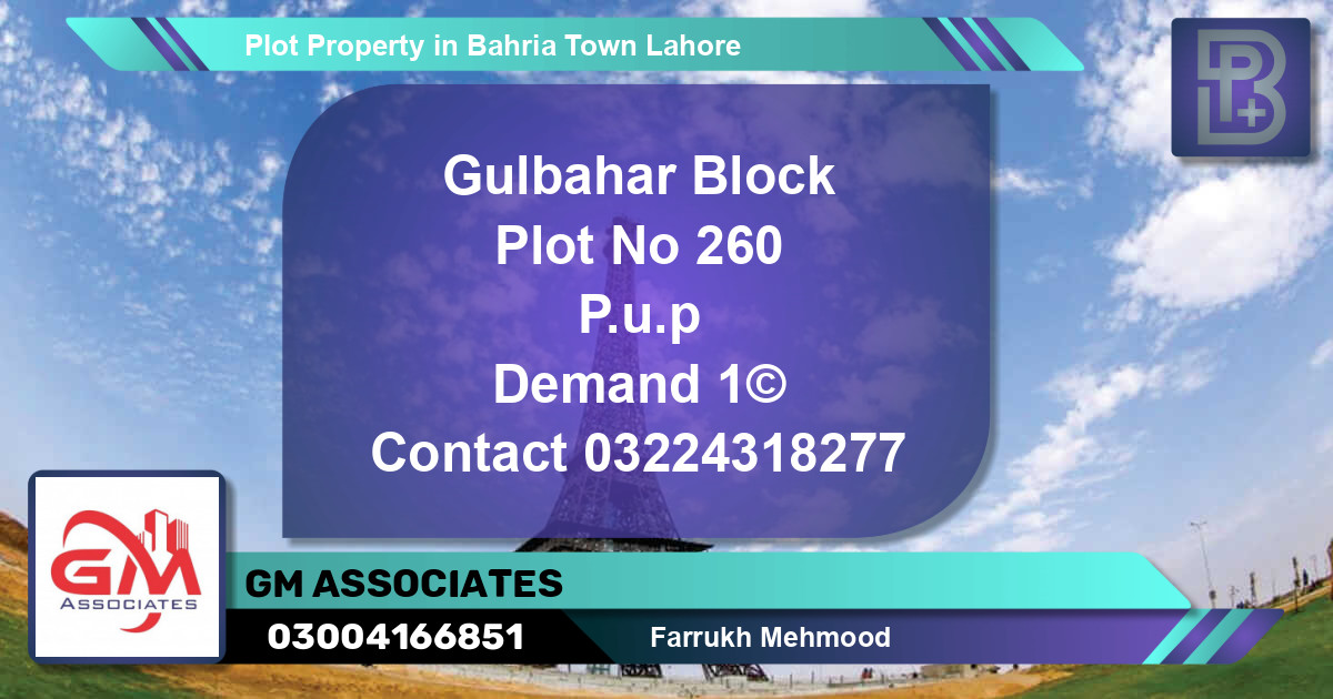 Residential Plot for Sale in Sector C - Gulbahar Block -  Bahria Town, Lahore - (BP-58189)