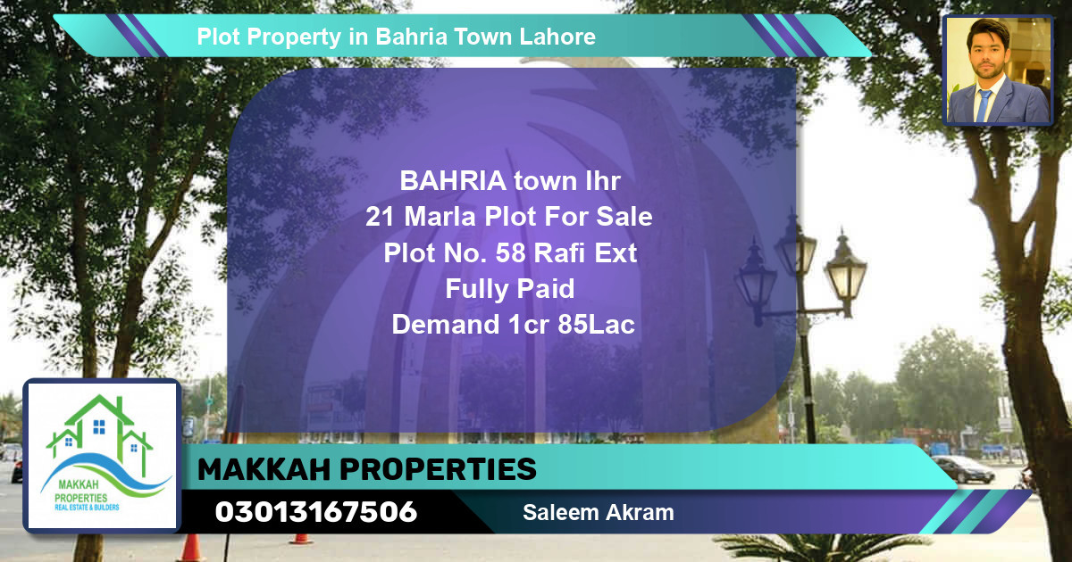 Residential Plot for Sale in Bahria Town, Lahore - (BP-58197)