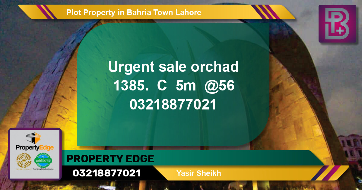 Residential Plot for Sale in Bahria Town, Lahore - (BP-58201)