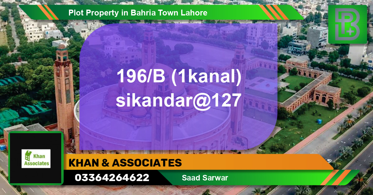 Residential Plot for Sale in Bahria Town, Lahore - (BP-58217)