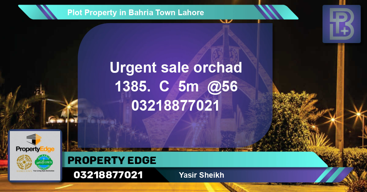 Residential Plot for Sale in Bahria Town, Lahore - (BP-58234)