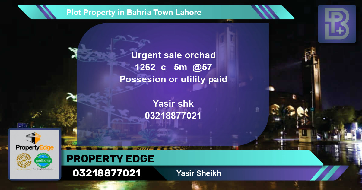 Residential Plot for Sale in Bahria Town, Lahore - (BP-58239)