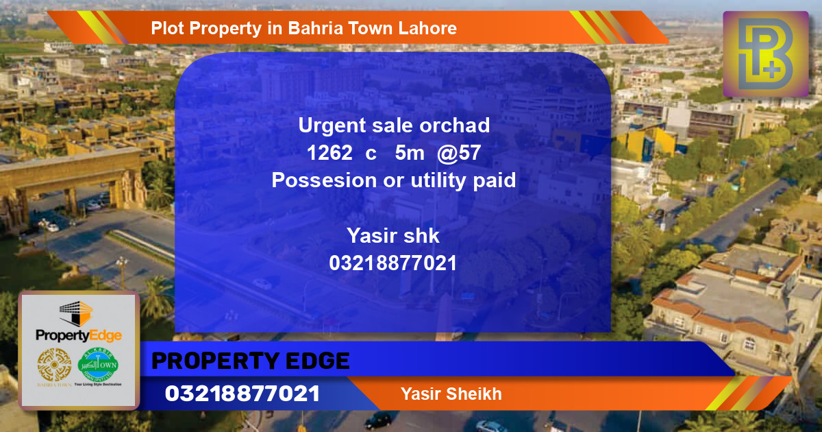 Residential Plot for Sale in Bahria Town, Lahore - (BP-58241)